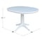 International Concepts Round 36 in Rd Top Pedestal Table, 12 in Leaf, 28.9 inH, Dining Height, White, 36 in W, 48 in L K08-36RXT-27B - alternate 6